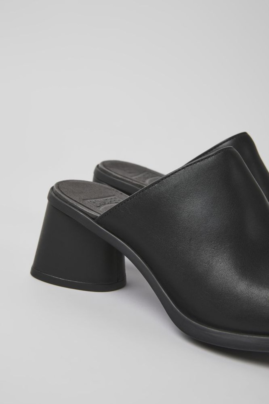 Women CamperLab Formal Shoes | Black Leather Mules For Women