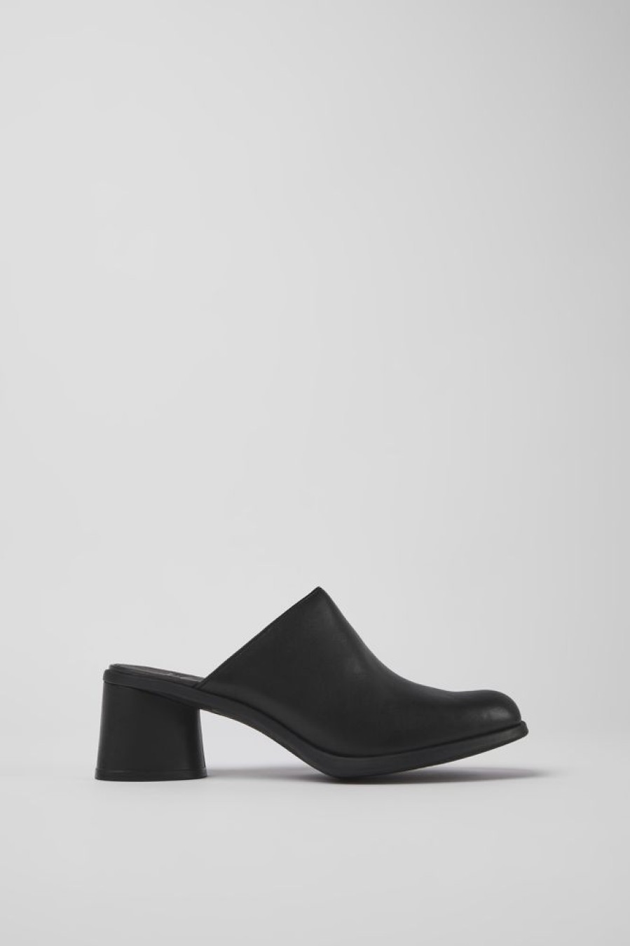 Women CamperLab Formal Shoes | Black Leather Mules For Women