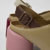 Women CamperLab Heels | Beige Leather Heels For Women