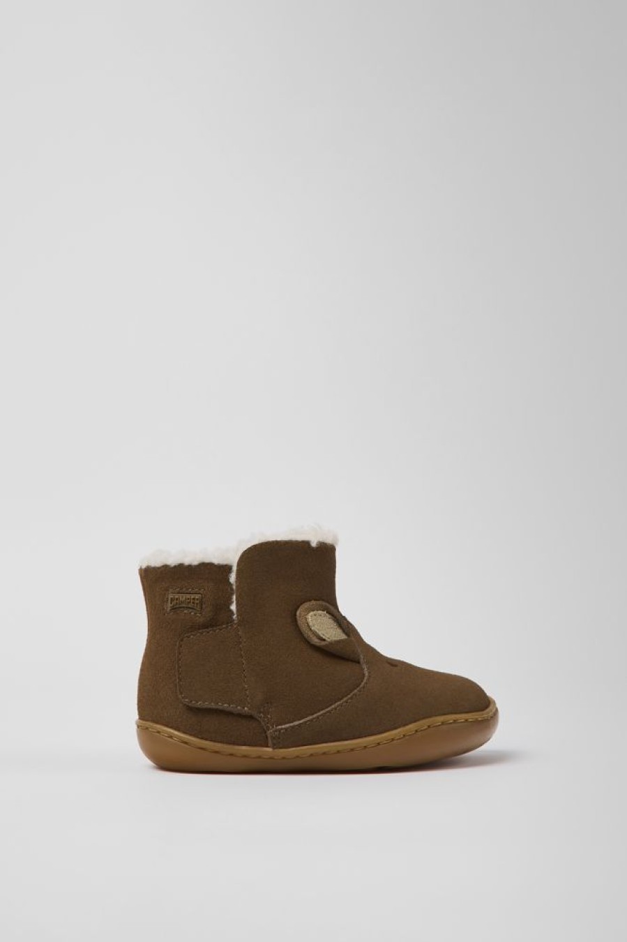 Kids CamperLab Boots | Brown Nubuck Boots For Kids