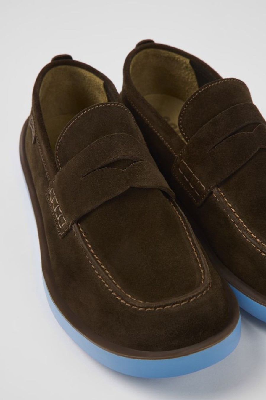 Men CamperLab Casual Shoes | Brown Nubuck Shoes For Men