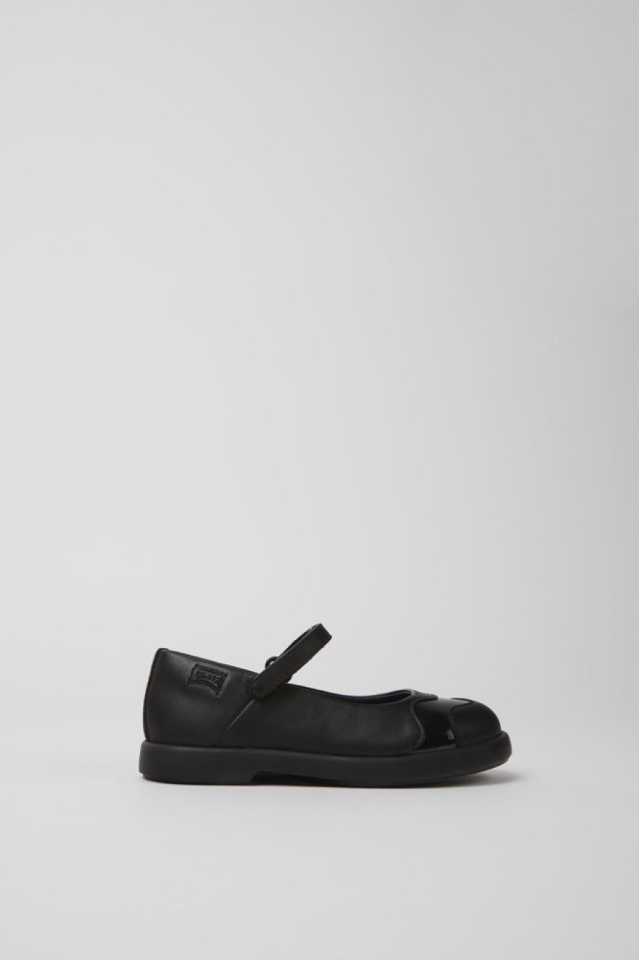 Kids CamperLab School Shoes | Black Leather Mary Jane Flats