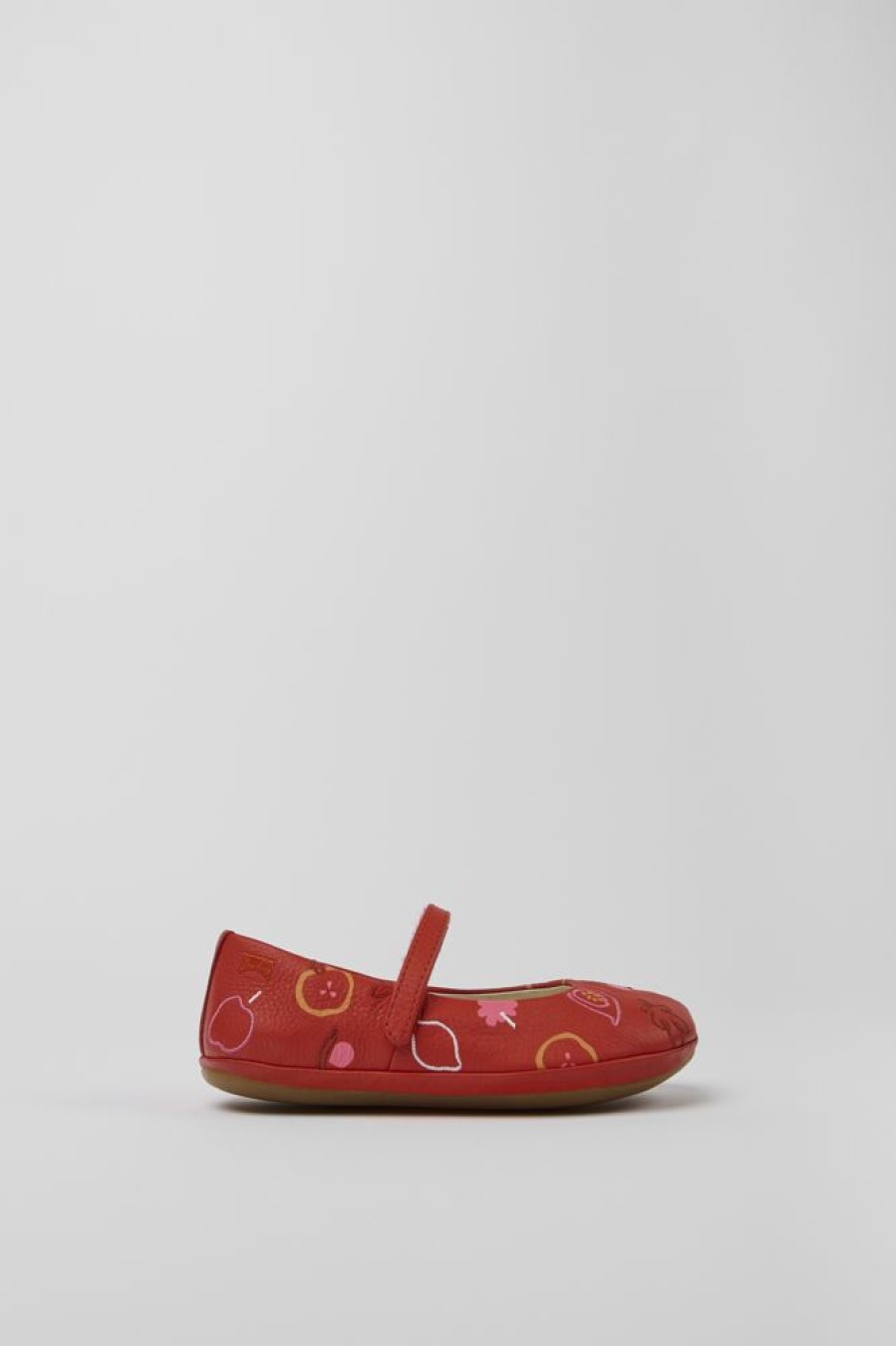 Kids CamperLab Ballerinas | Red Leather Ballerinas For Girls