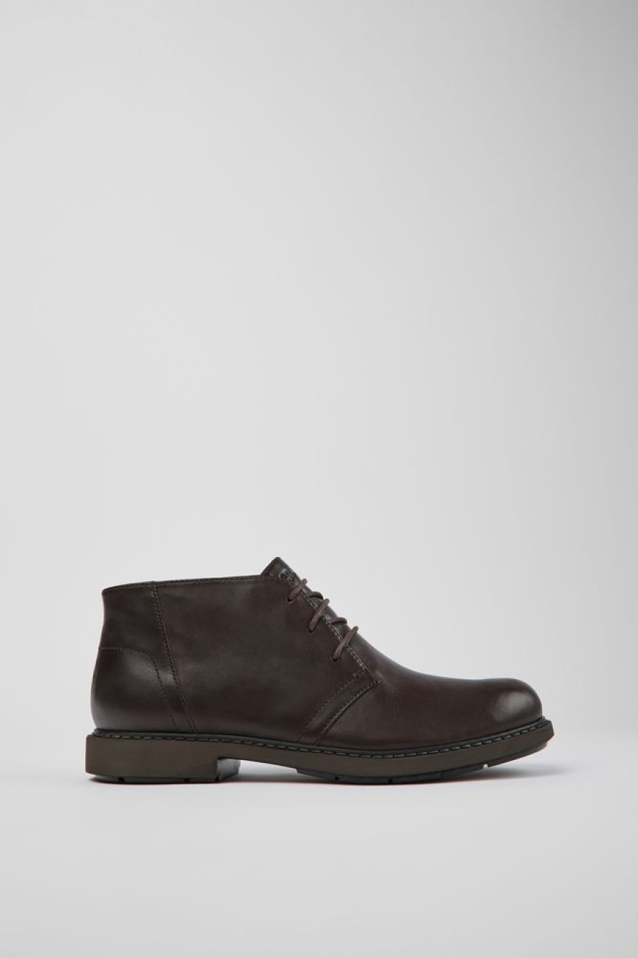 Men CamperLab Formal Shoes | Brown Leather Ankle Boots For Men