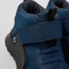 Kids CamperLab Sneakers | Dark Blue Textile And Leather Ankle Boots For Kids