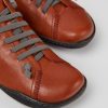 Women CamperLab Casual Shoes | Burgundy Leather Shoes For Women