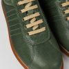 Women CamperLab Casual Shoes | Green Vegetable Tanned Leather Shoes For Women