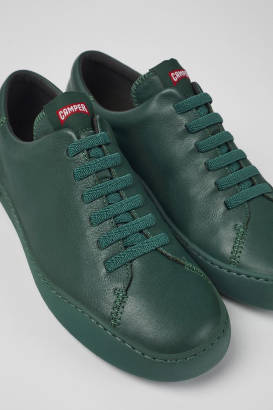 Men CamperLab Casual Shoes | Green Leather Sneakers For Men