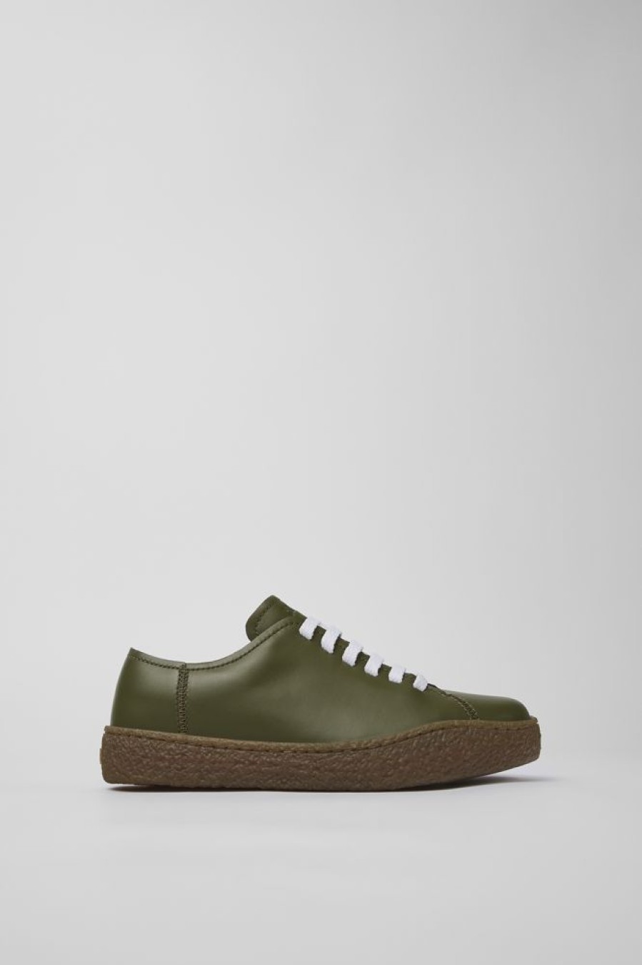 Women CamperLab Sneakers | Green Leather Sneaker For Women