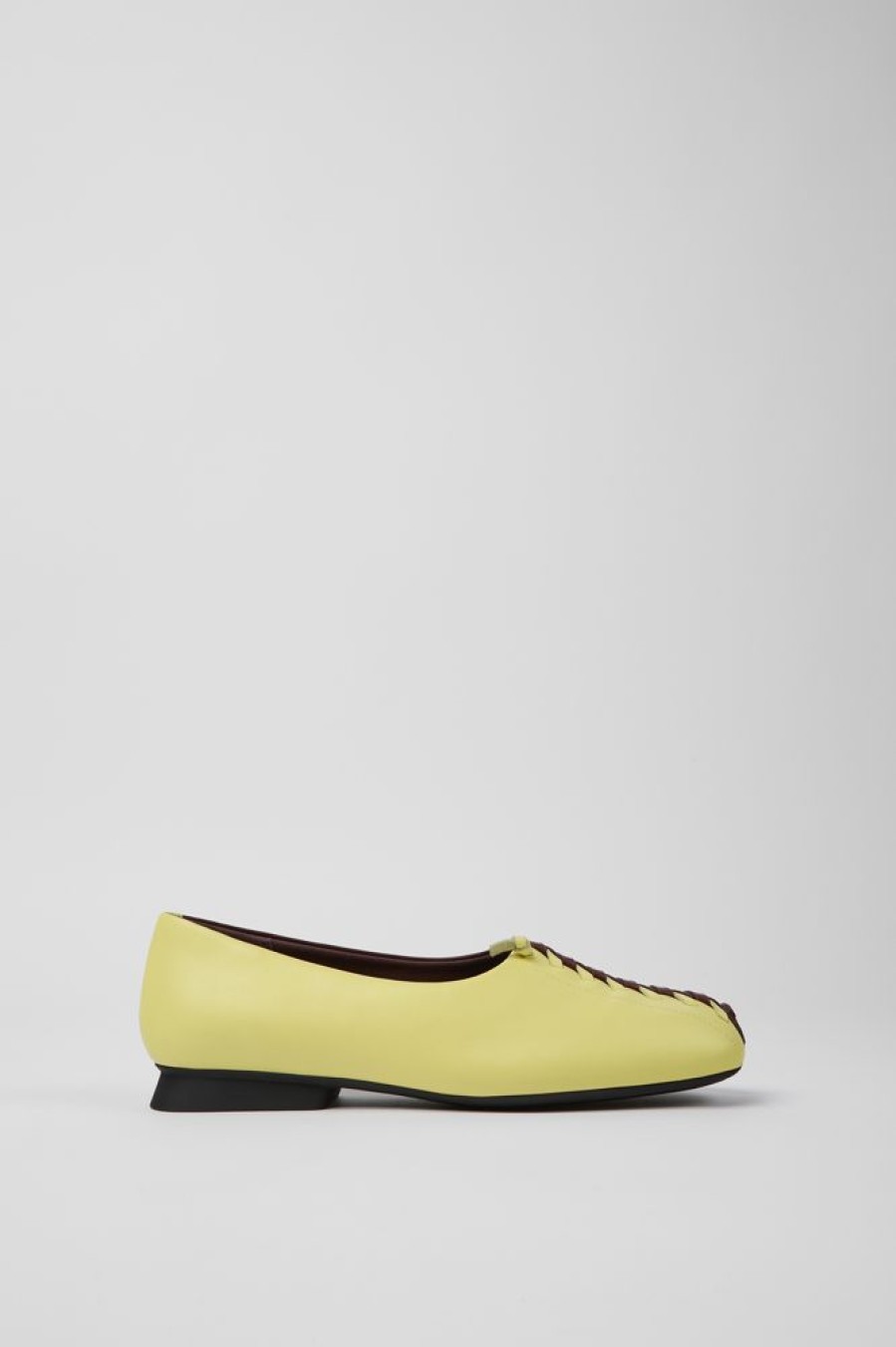 Women CamperLab Formal Shoes | Yellow And Burgundy Ballerina Flats For Women