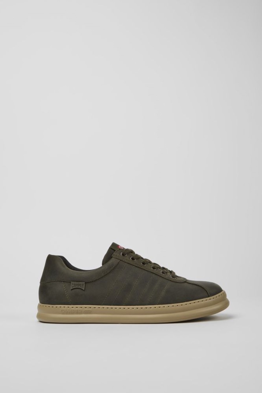 Men CamperLab Sneakers | Green Leather Sneakers For Men