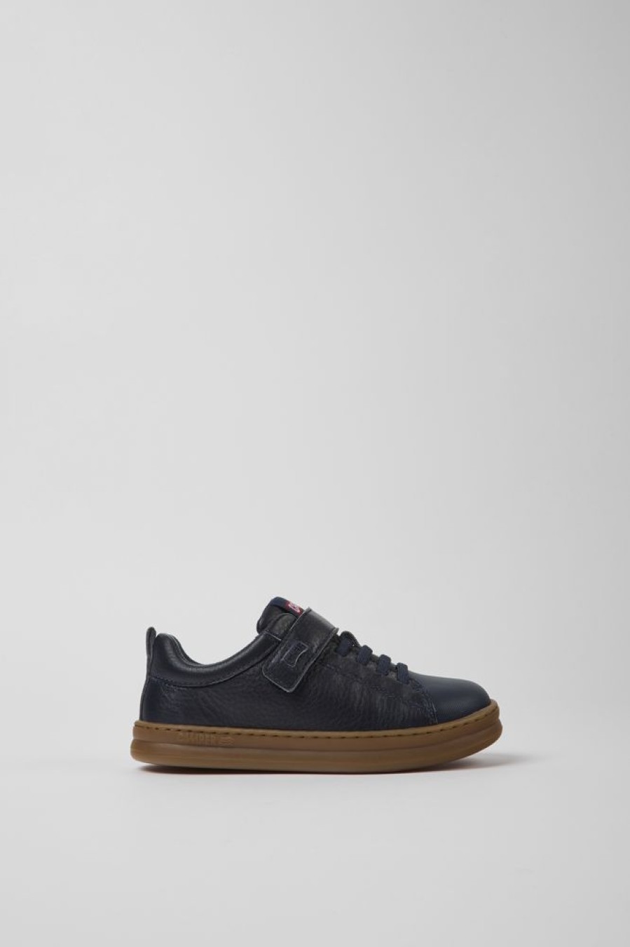 Kids CamperLab Sneakers | Navy Blue Leather And Textile Sneakers For Kids