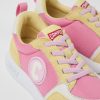 Kids CamperLab Sneakers | Yellow And Pink Textile And Nubuck Sneakers For Kids