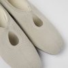 Women CamperLab Flat Shoes | Gray One-Piece Knit Ballerinas For Women