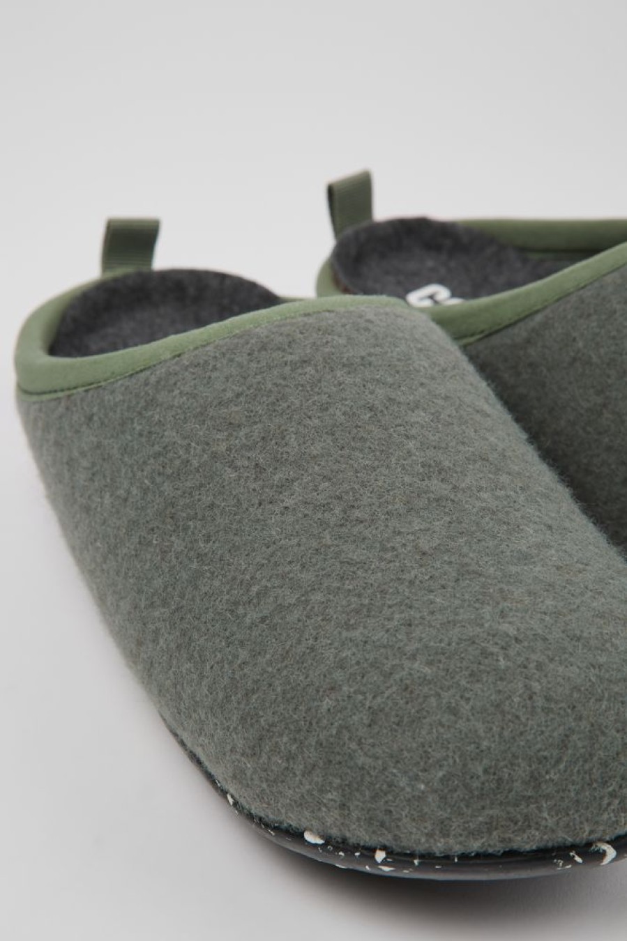 Women CamperLab Slippers | Green Wool Slippers For Women