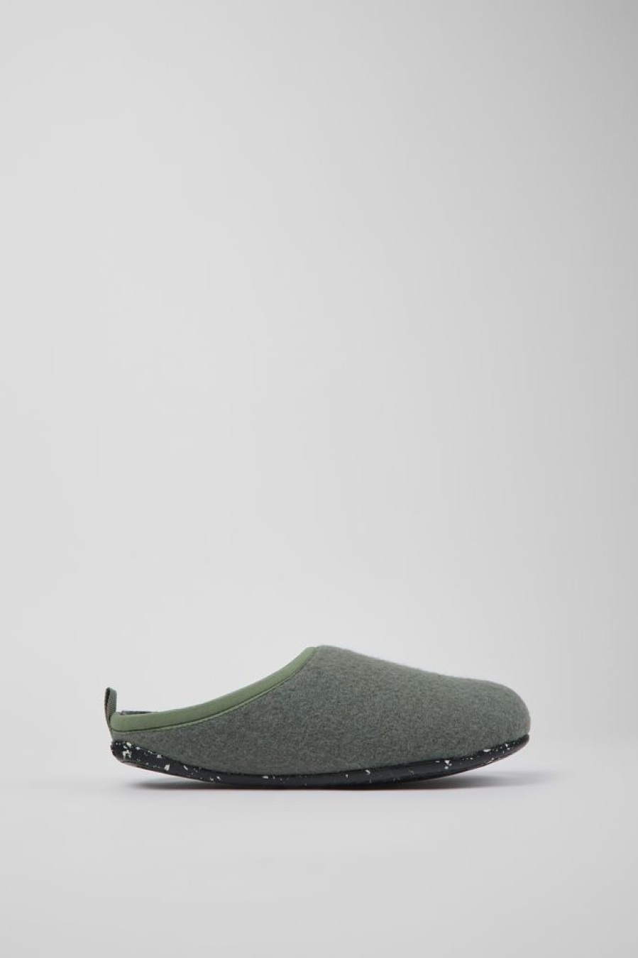 Women CamperLab Slippers | Green Wool Slippers For Women