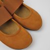 Women CamperLab Flat Shoes | Brown Nubuck Ballerinas For Women