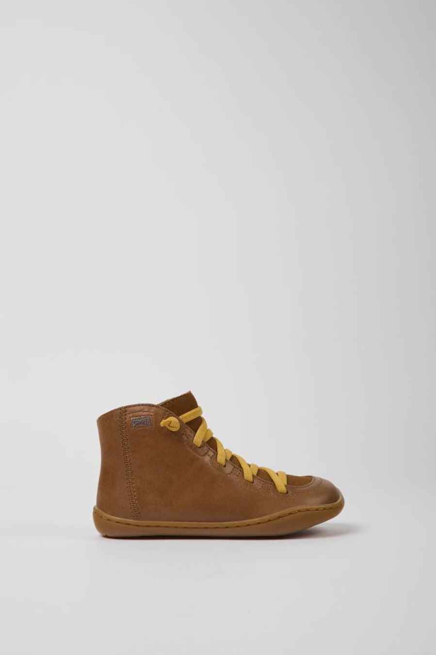 Kids CamperLab Boots | Brown Leather And Nubuck Boots