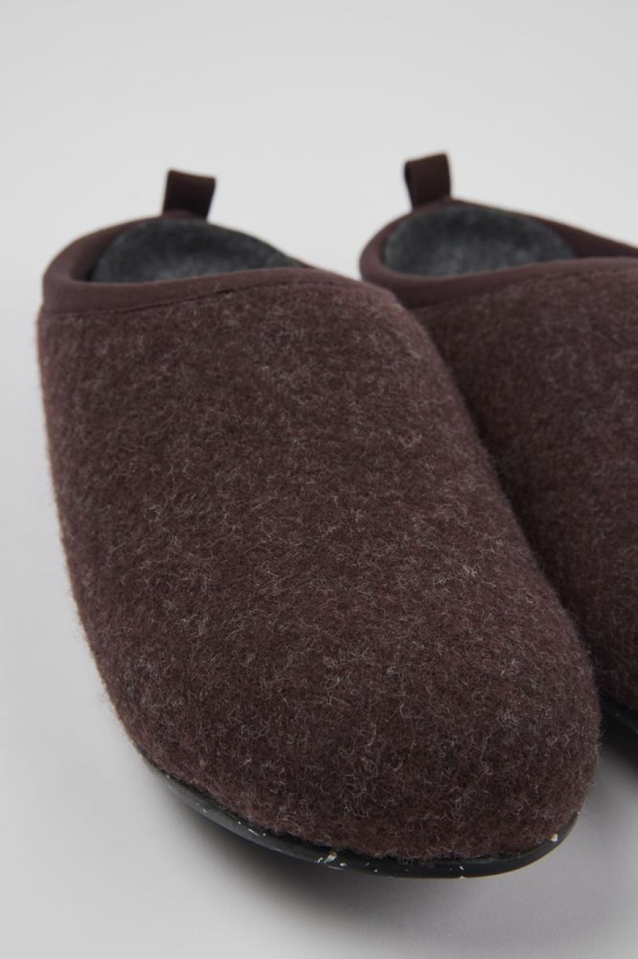 Women CamperLab Slippers | Burgundy Wool Slippers For Women