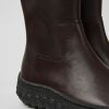 Women CamperLab Ankle Boots | Dark Brown Leather Boots For Women