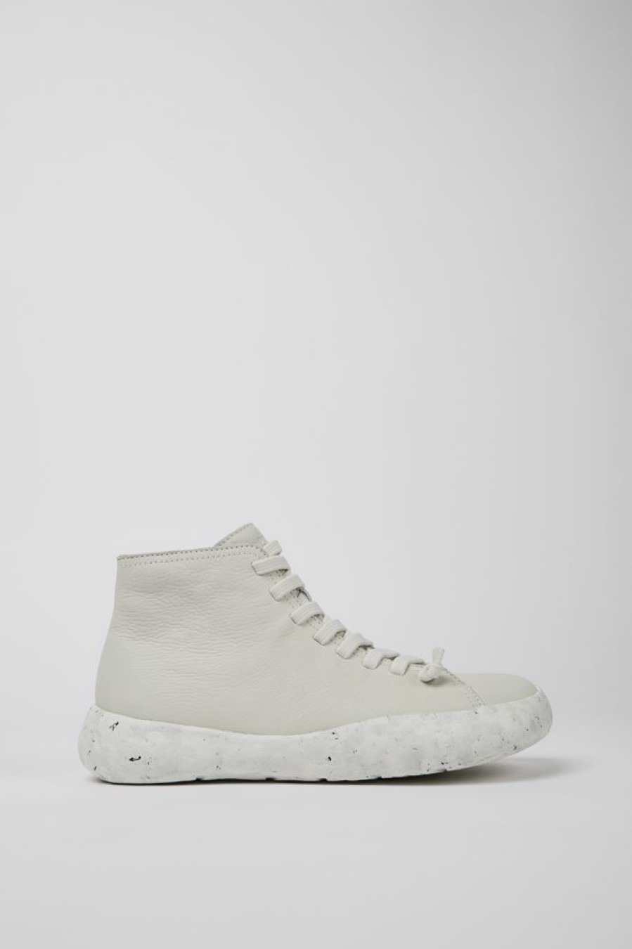 Men CamperLab Sneakers | White Non-Dyed Leather Ankle Boots For Men