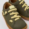 Kids CamperLab Hook And Loop | Green Leather Shoes For Kids