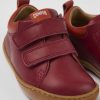 Kids CamperLab Sneakers | Burgundy Leather Shoes For Kids