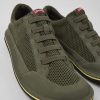 Men CamperLab Casual Shoes | Green Textile And Nubuck Shoes For Men