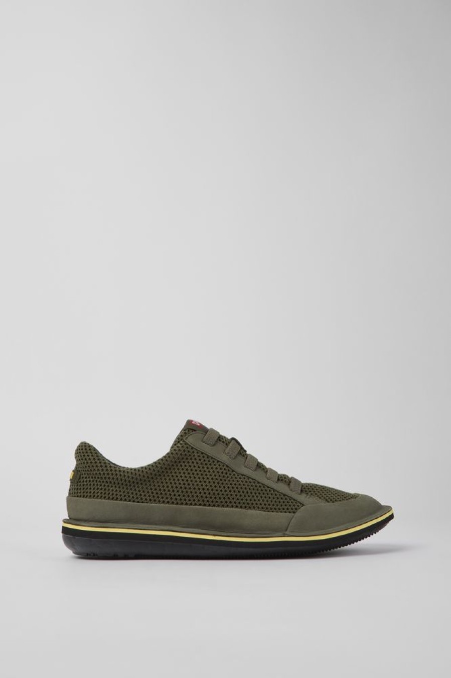 Men CamperLab Casual Shoes | Green Textile And Nubuck Shoes For Men