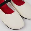 Women CamperLab Ballerinas | White Leather Mary Jane For Women