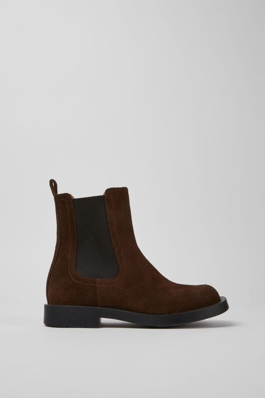 Women CamperLab Ankle Boots | Brown Nubuck Chelsea Boots For Women