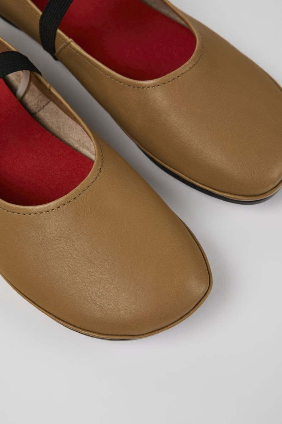 Women CamperLab Ballerinas | Brown Leather Mary Jane For Women