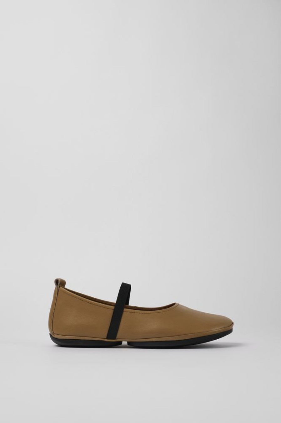 Women CamperLab Ballerinas | Brown Leather Mary Jane For Women