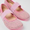 Kids CamperLab Ballerinas | Pink Nubuck Ballerinas For Kids