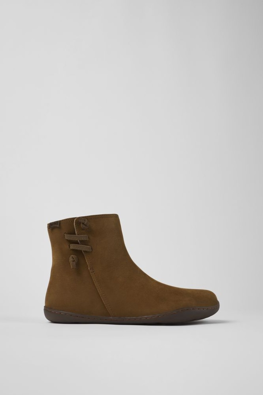 Women CamperLab Ankle Boots | Brown Nubuck Ankle Boots For Women