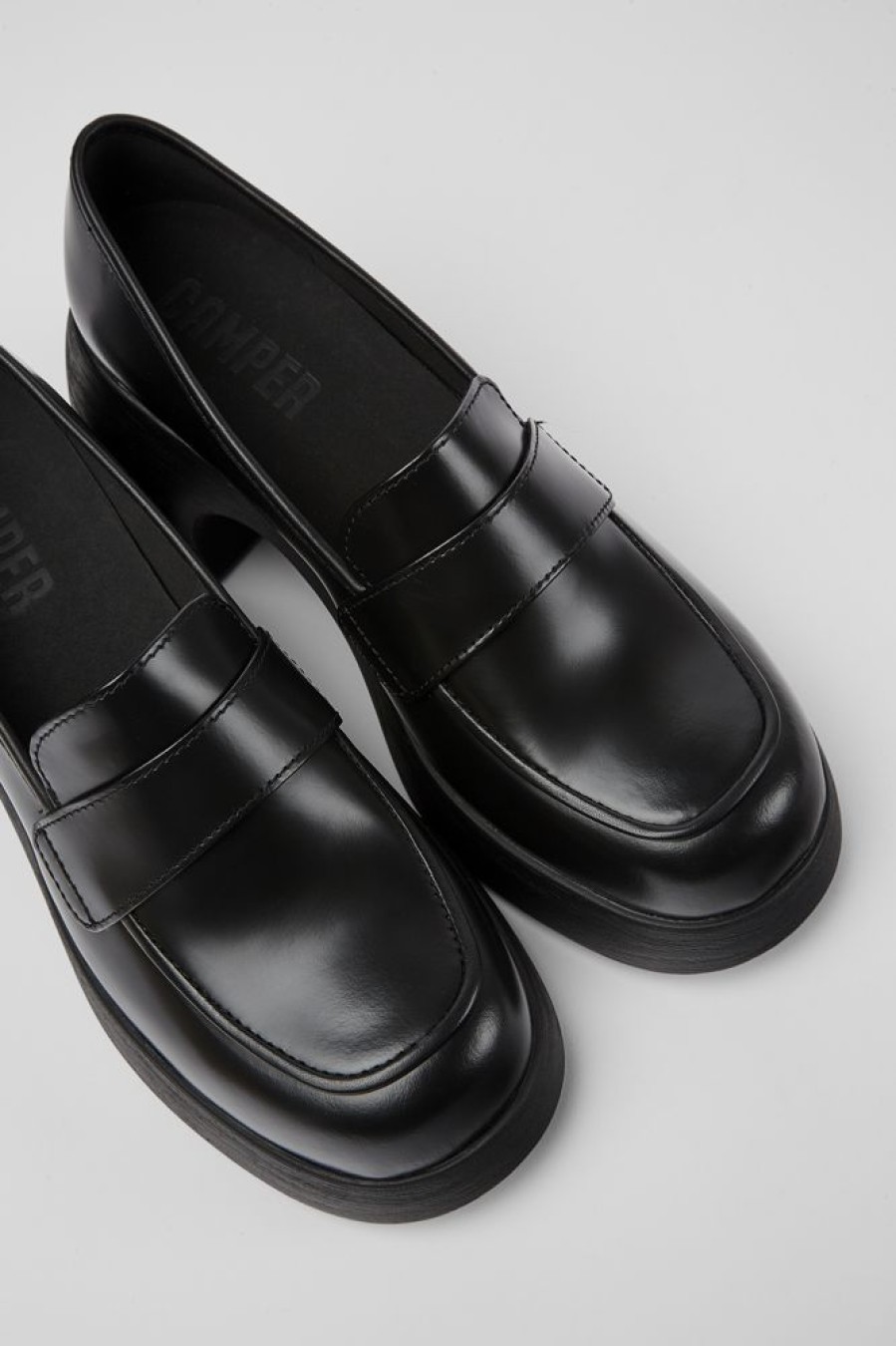 Women CamperLab Formal Shoes | Black Leather Shoes