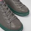 Men CamperLab Casual Shoes | Gray Leather Sneakers For Men