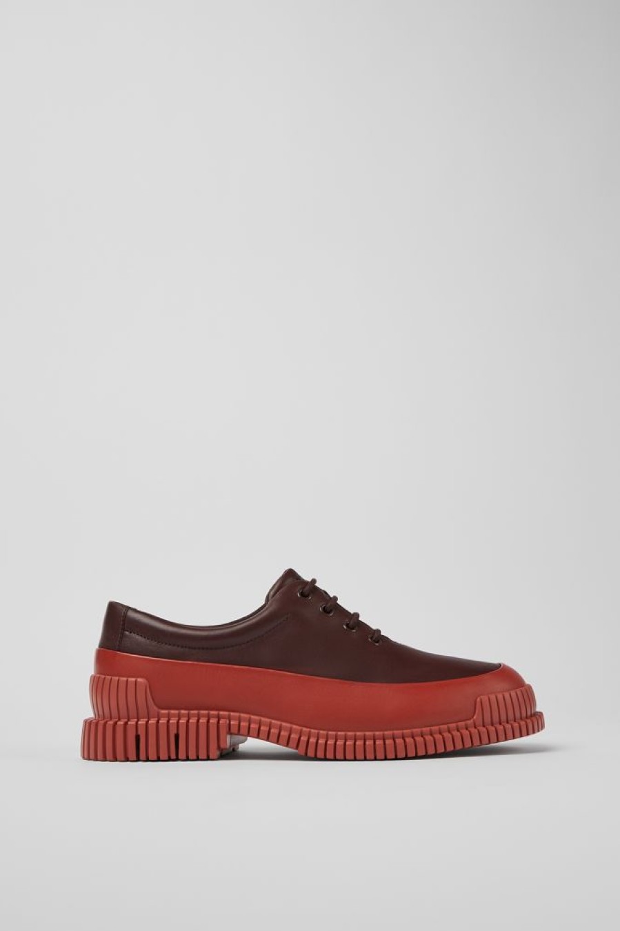 Men CamperLab Formal Shoes | Red And Brown Shoes For Men