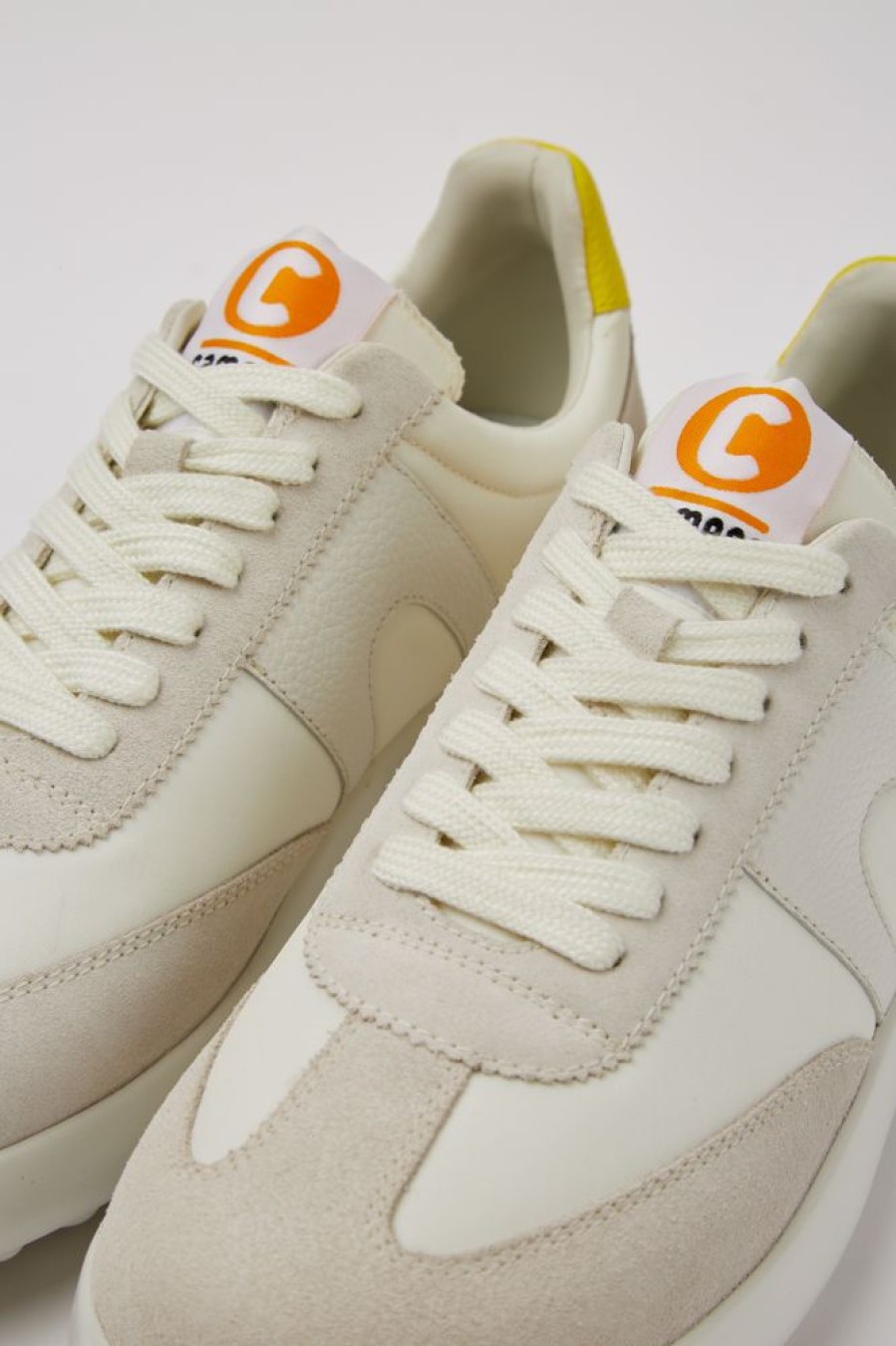 Women CamperLab Sneakers | White Nubuck And Recycled Pet Sneakers For Women