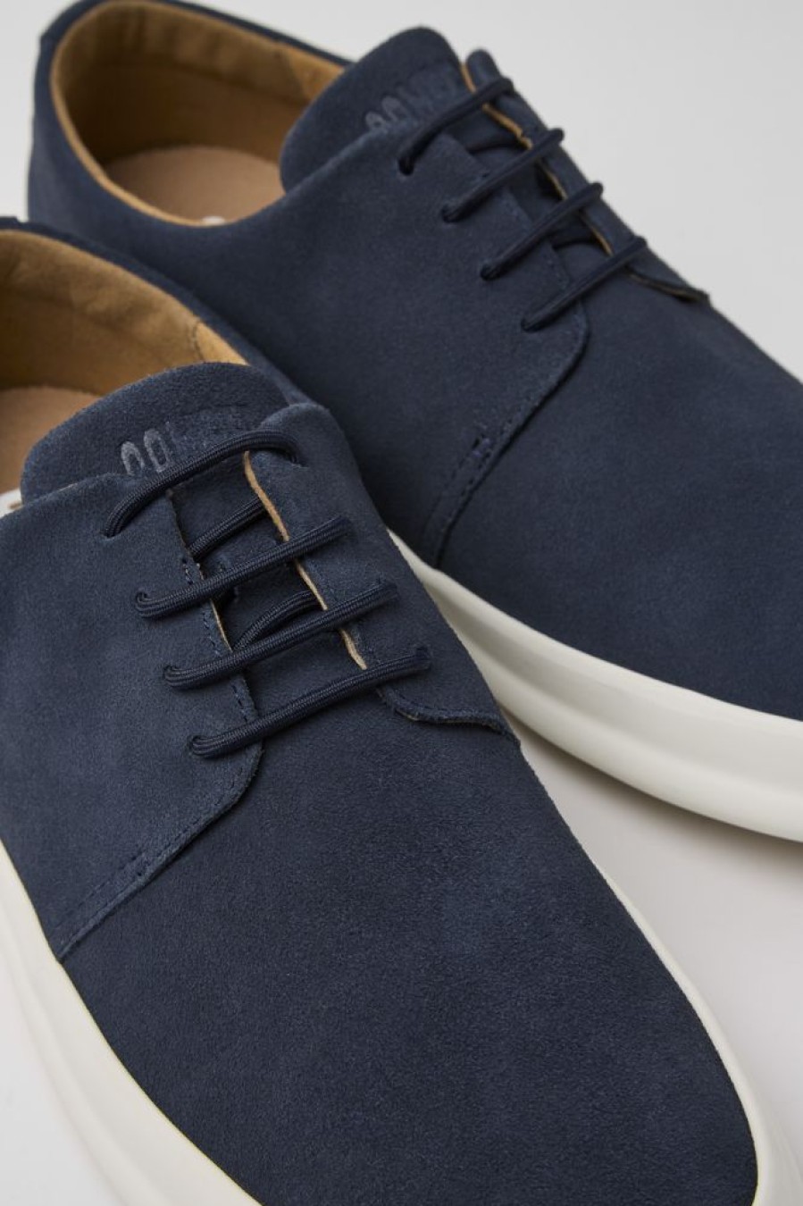 Men CamperLab Sneakers | Blue Nubuck Shoes For Men