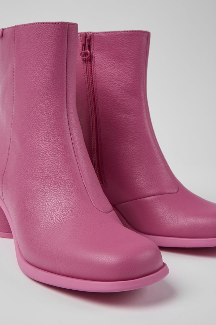 Women CamperLab Ankle Boots | Pink Leather Ankle Boots