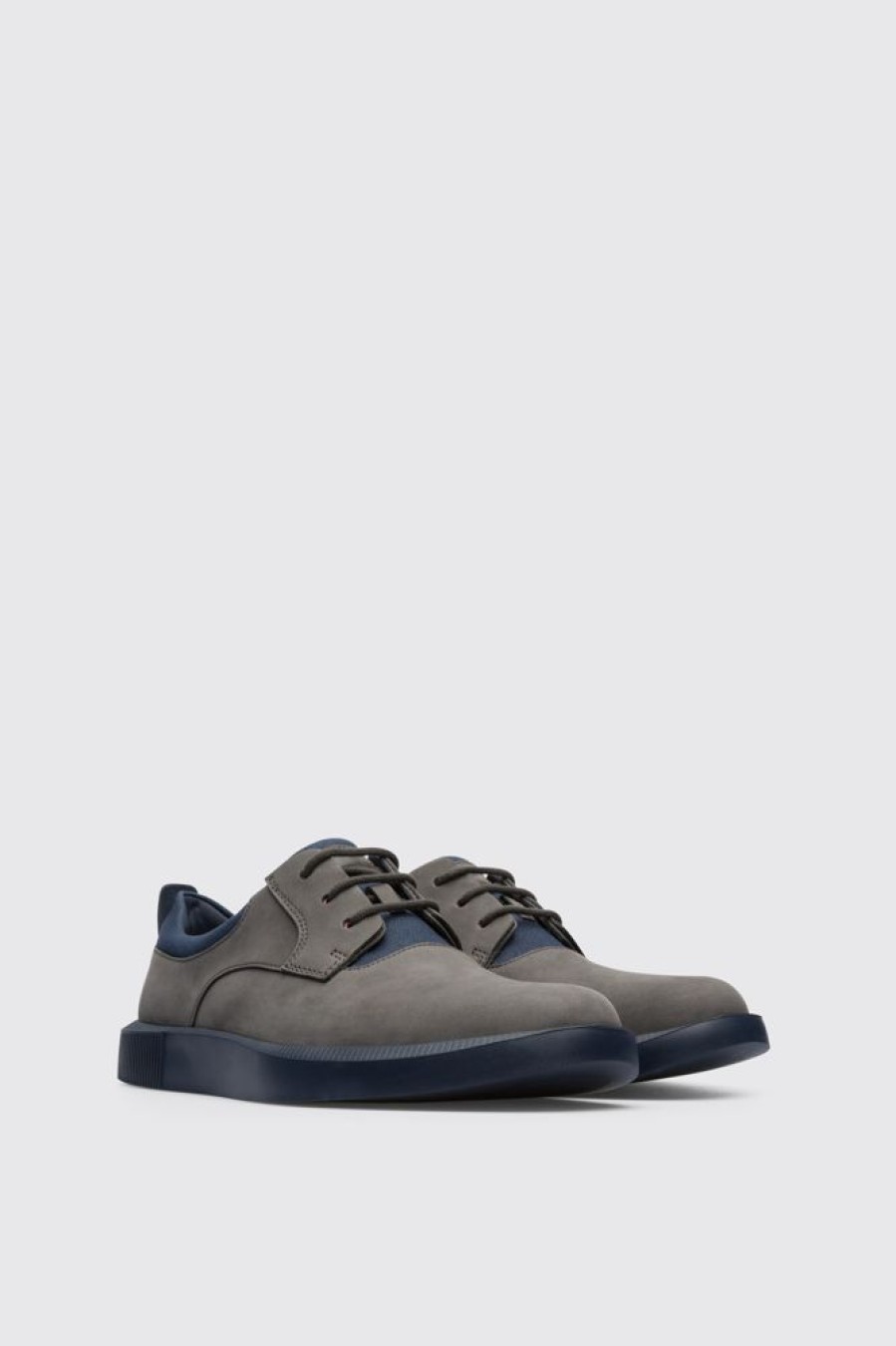 Men CamperLab Formal Shoes | Grey Lace Up Shoe For Men