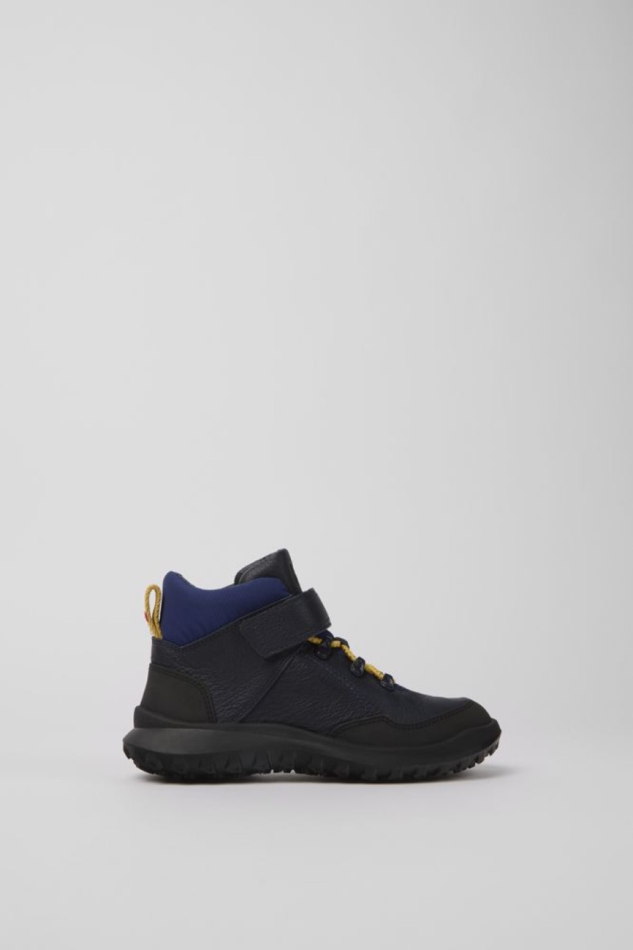 Kids CamperLab Sneakers | Blue Leather And Textile Ankle Boots