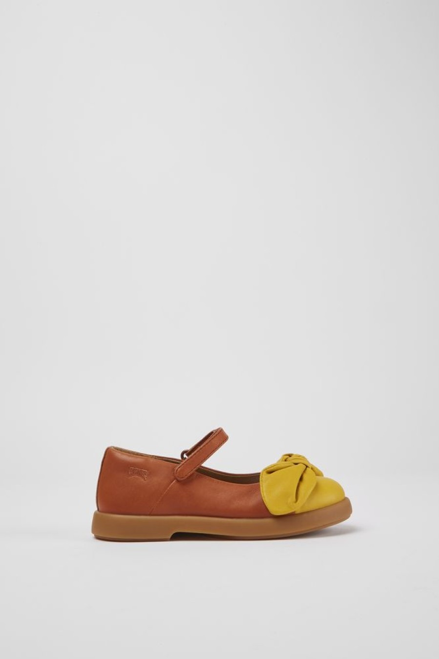 Kids CamperLab Ballerinas | Brown Leather Shoes