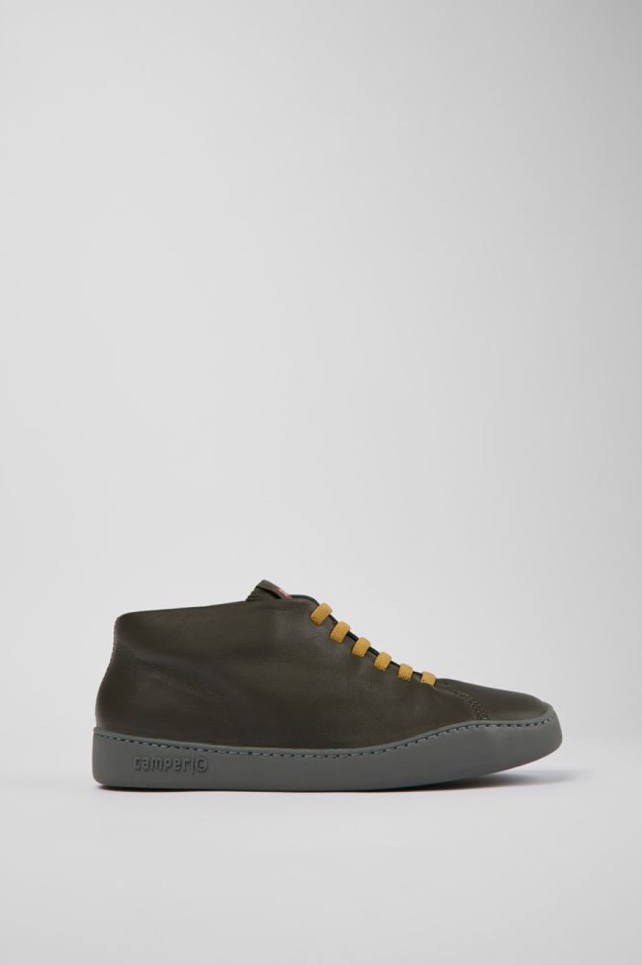 Men CamperLab Casual Shoes | Green Leather Sneakers For Men