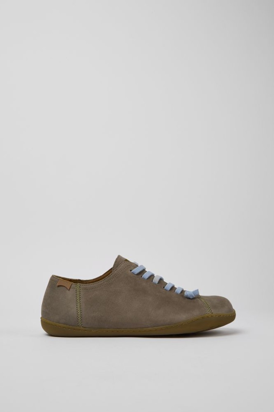 Men CamperLab Casual Shoes | Green Nubuck Shoes For Men