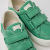 Kids CamperLab Sneakers | Green And White Sneakers For Kids