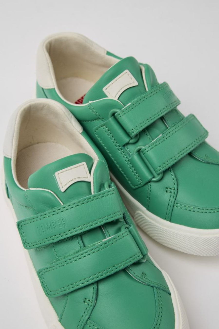 Kids CamperLab Sneakers | Green And White Sneakers For Kids