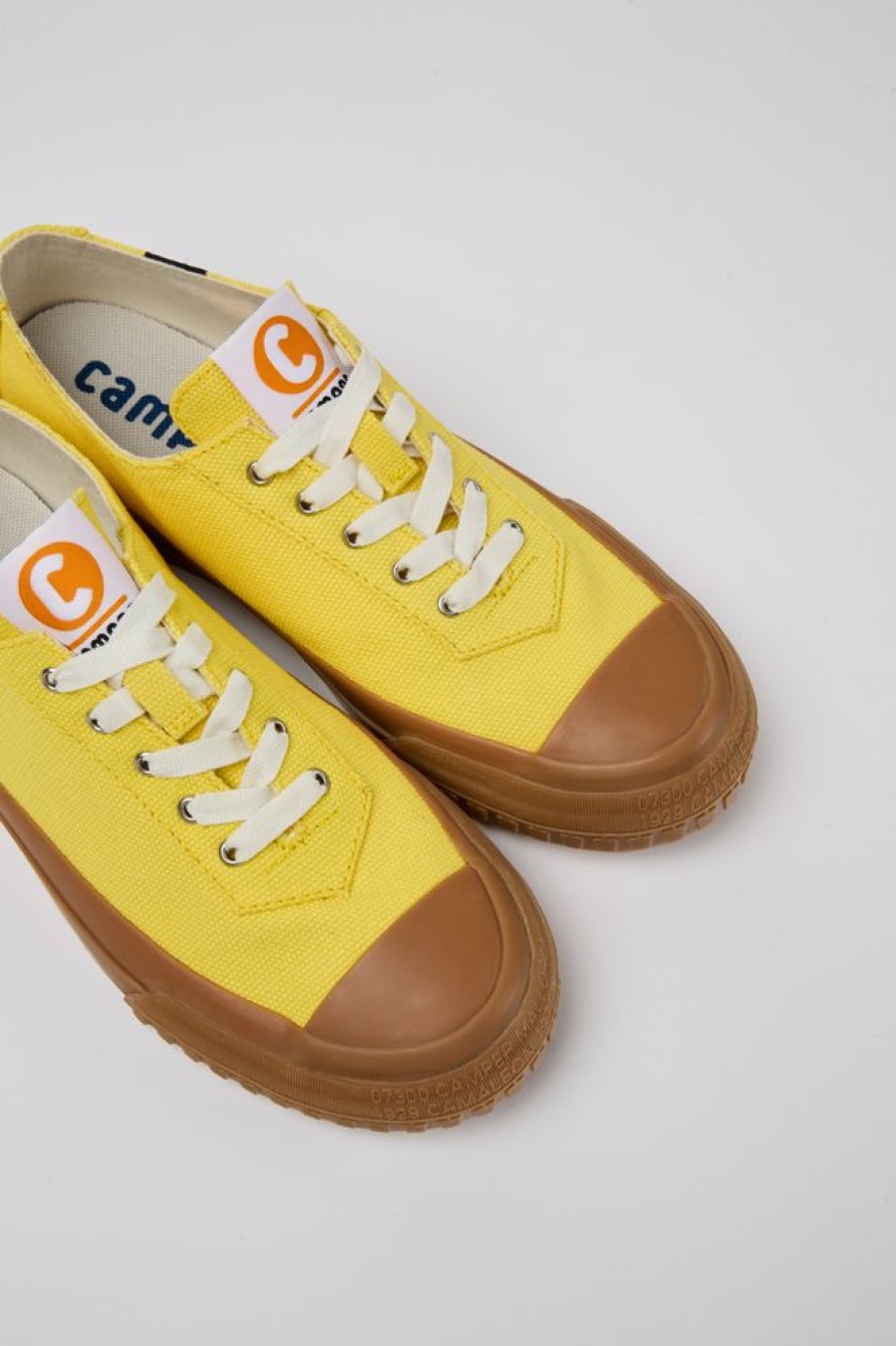 Women CamperLab Sneakers | Yellow Recycled Cotton Sneakers For Women