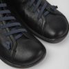 Men CamperLab Casual Shoes | Black Leather Ankle Boots For Men